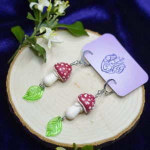 Mushroom Leaf Earrings
